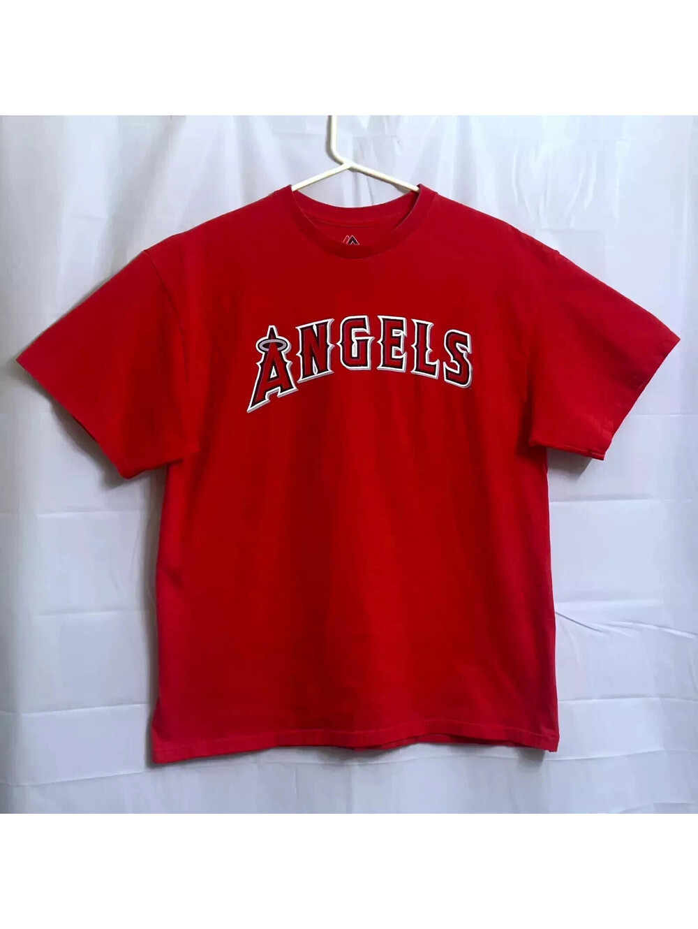 Majestic Los Angeles Angels "51" Shirtsey Men's Extra Large XL Red
